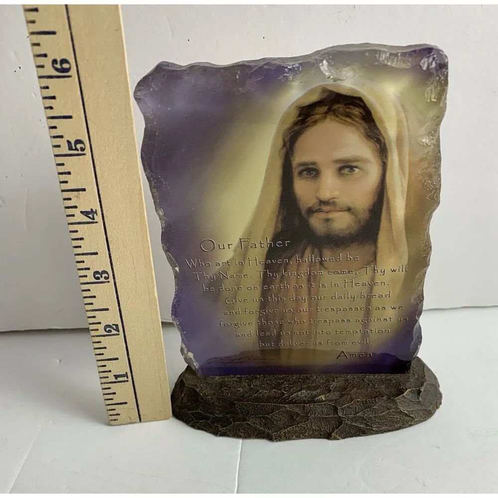 Bradford Exchange Reflections of Faith "The Lord’s Prayer” Plaque Greg Olsen - Picture 2 of 11